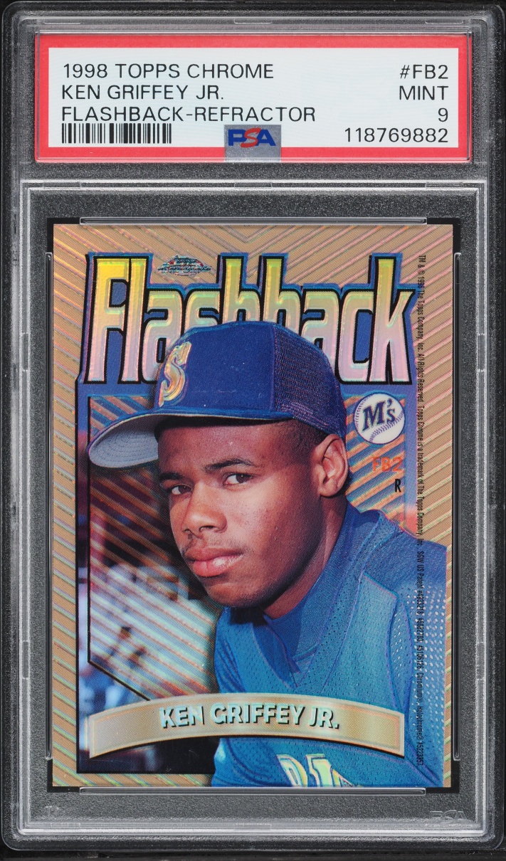 1998 Topps Chrome Flashback Refractor Ken Griffey Jr. #FB2 PSA 9 MINT