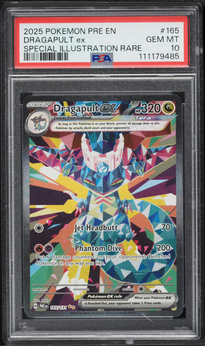 2025 Pokemon Scarlet & Violet Prismatic Evolutions SIR Dragapult ex #165 PSA 10 GEM MINT
