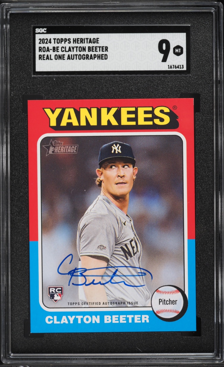 2024 Topps Heritage Real One Clayton Beeter ROOKIE AUTO #ROA-BE SGC 9 MINT