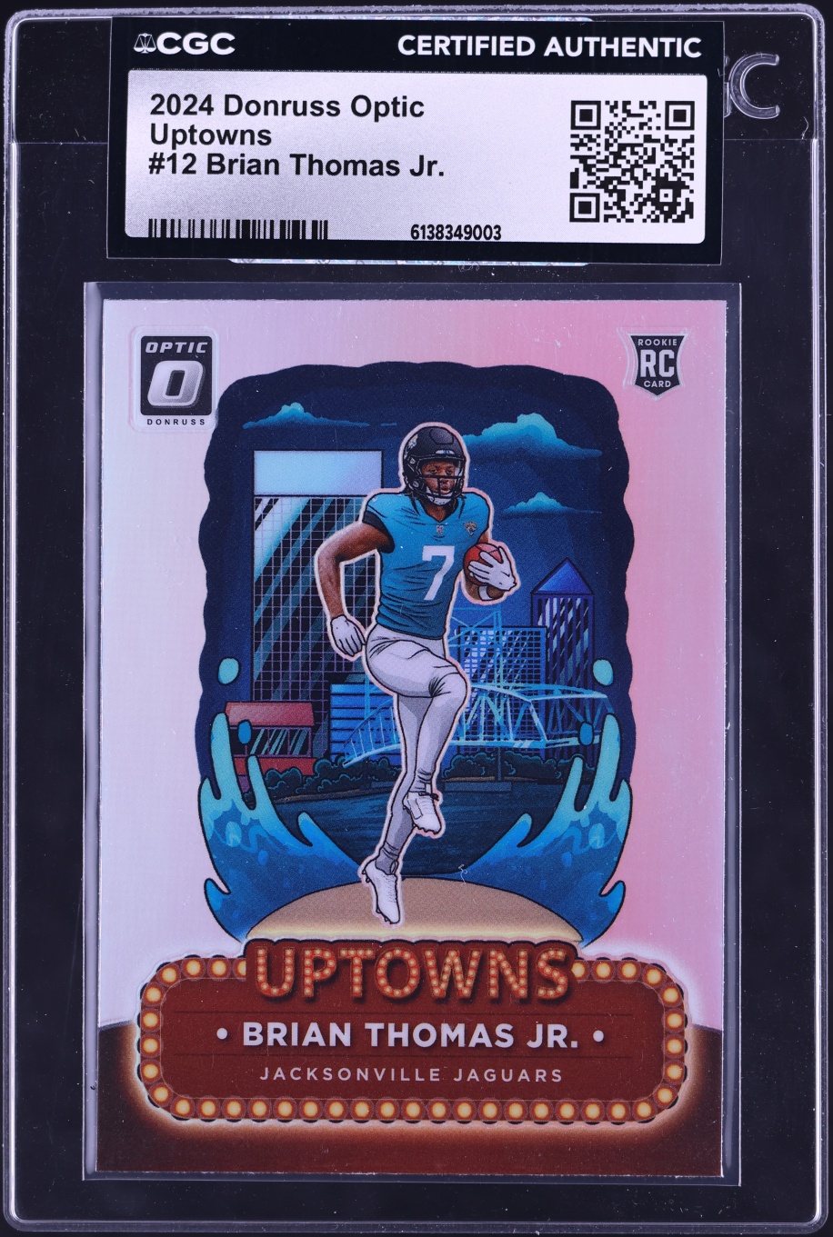 2024 Donruss Optic Uptowns Brian Thomas Jr. ROOKIE #12 CGC AUTH