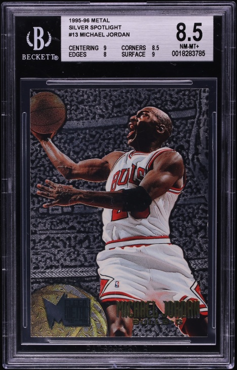 1995 Metal Silver Spotlight Michael Jordan #13 BGS 8.5 NM-MT+