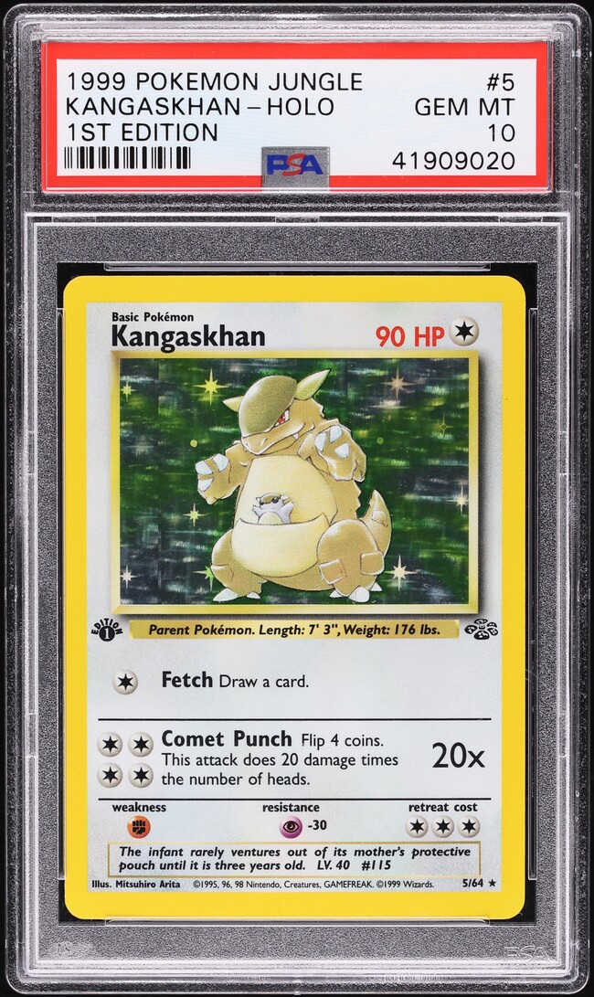 1999 Pokemon Jungle 1st Edition Holo Kangaskhan #5 PSA 10 GEM MINT