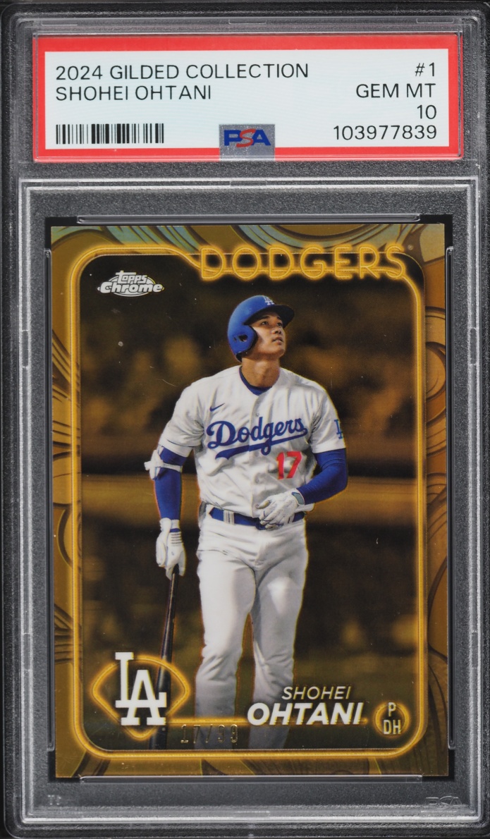 2024 Topps Chrome Gilded Collection Shohei Ohtani JERSEY # 17/99 #1 PSA 10 GEM MINT