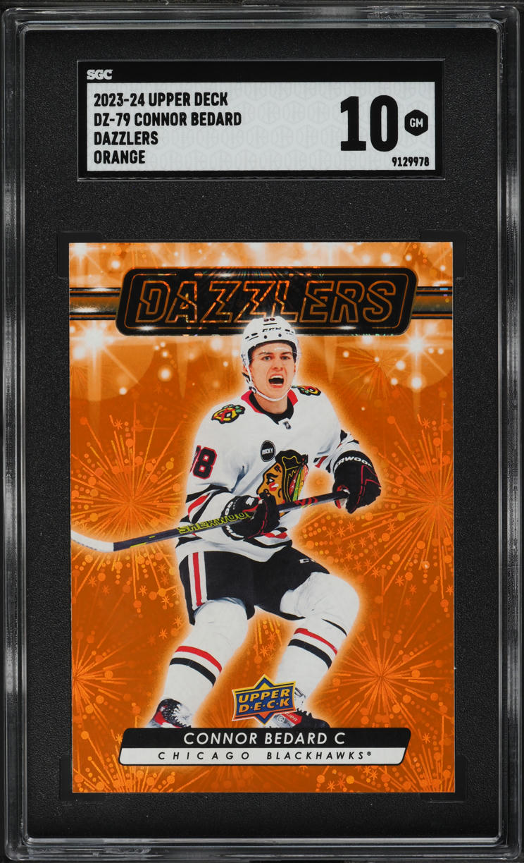 2023 Upper Deck Dazzlers Orange Connor Bedard ROOKIE #DZ-79 SGC 10 GEM MINT