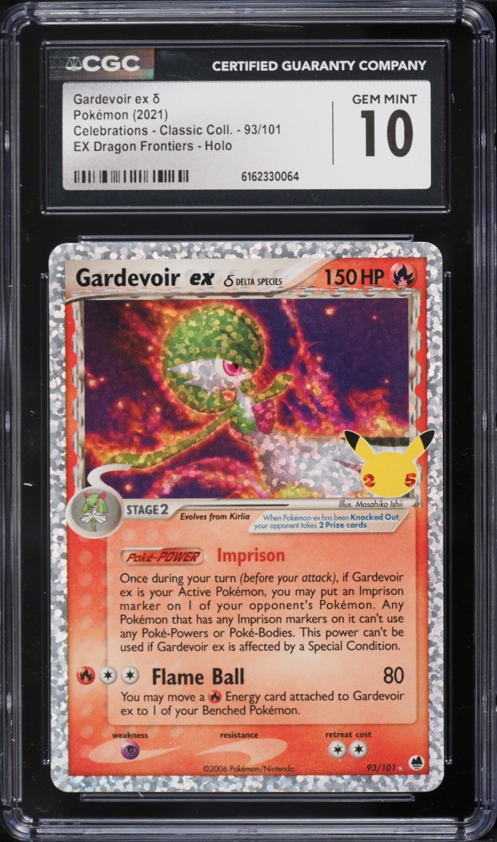 2021 Pokemon Sword & Shield Celebrations Classic Collection Holo Gardevoir EX #93 CGC 10 GEM