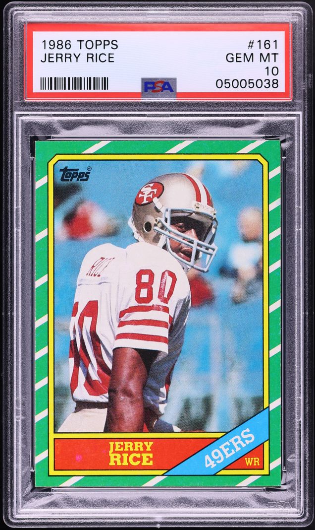 1986 Topps Football Jerry Rice ROOKIE #161 PSA 10 GEM MINT