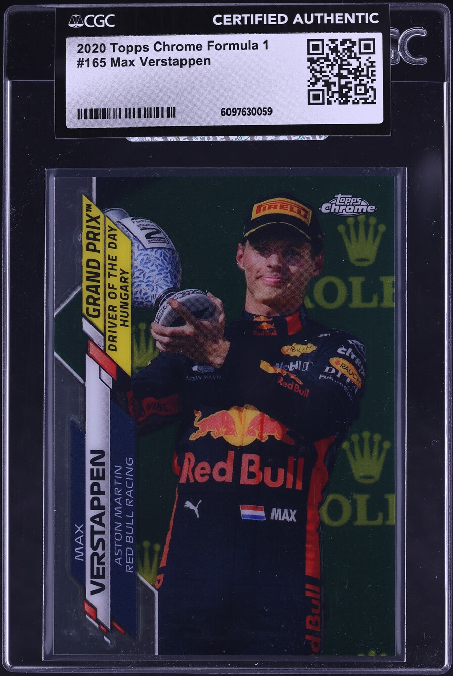 2020 Topps Chrome Formula 1 Max Verstappen #165 CGC AUTH