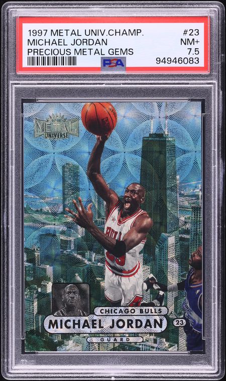 1997 Metal Universe Championship Precious Metal Gems Michael Jordan /50 PSA 7.5