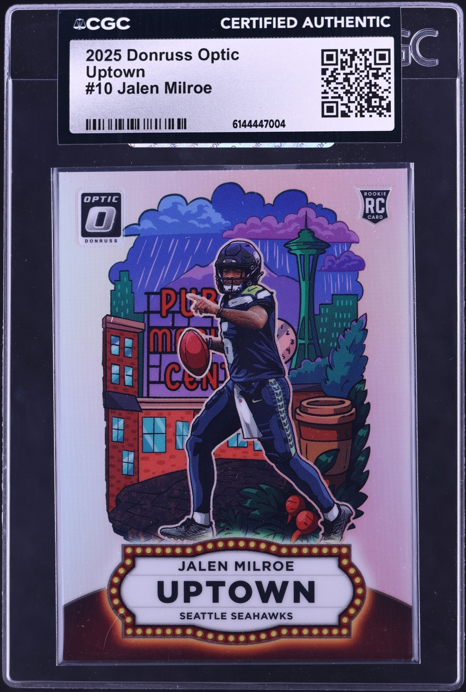 2025 Donruss Optic Uptown Jalen Milroe ROOKIE #10 CGC AUTH