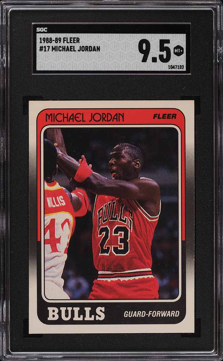 1988 Fleer Basketball Michael Jordan #17 SGC 9.5 MINT+