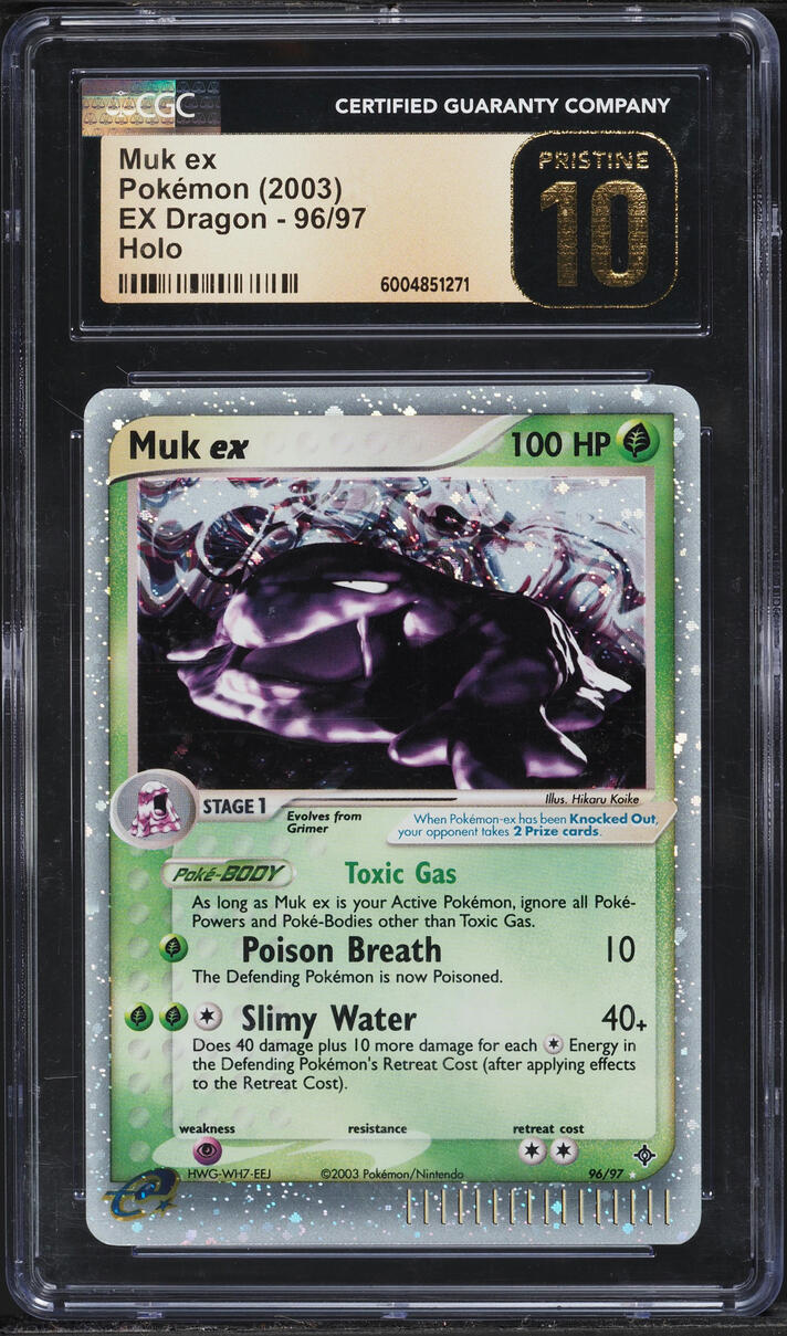 2003 Pokemon EX Dragon Holo Muk ex #96 CGC 10 PRISTINE