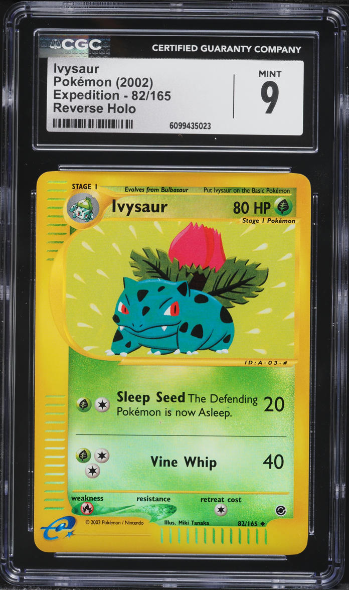 2002 Pokemon Expedition Reverse Holo Ivysaur #82 CGC 9 MINT