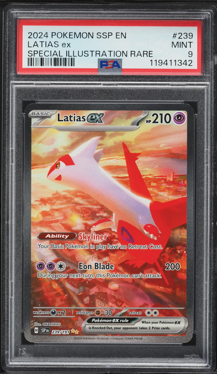 2024 Pokemon Scarlet & Violet Surging Sparks SIR Latias EX #239 PSA 9 MINT