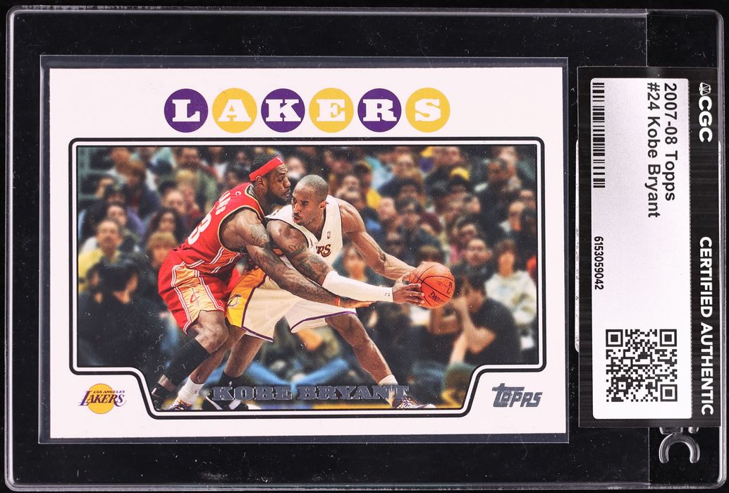 2007 Topps Basketball Kobe Bryant w/LeBron James #24 CGC AUTH