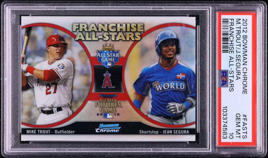 2012 Topps Chrome Mike Trout ROOKIE RC #144 PSA 9 MINT on Fanatics