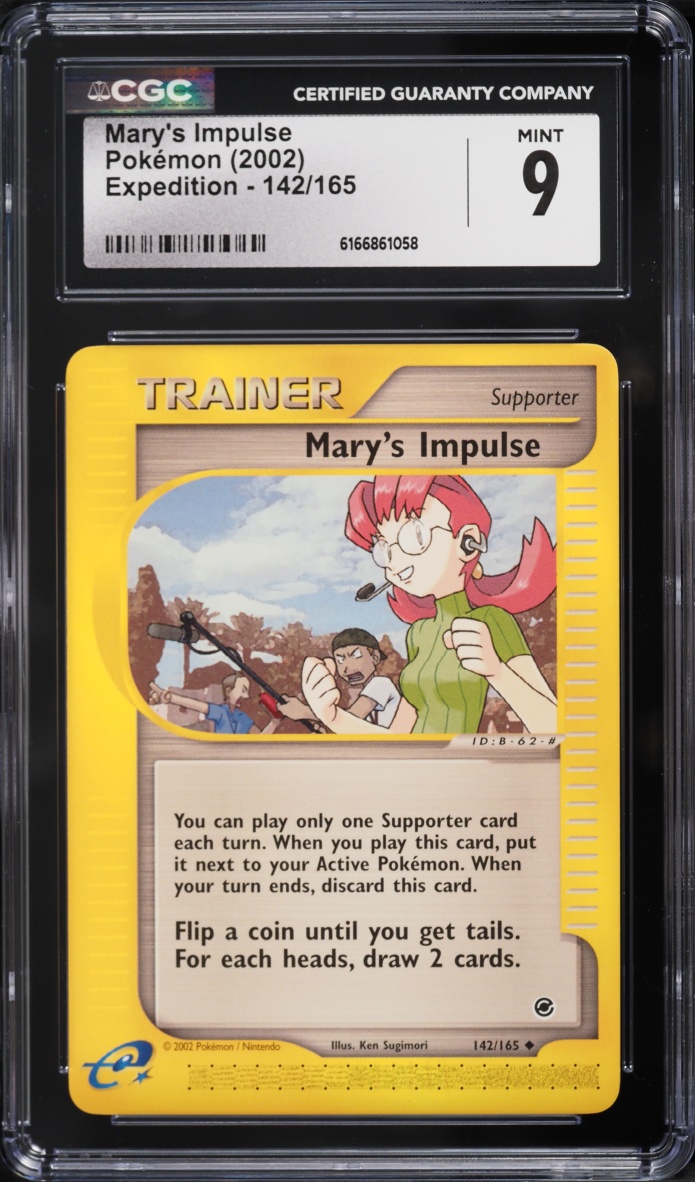 2002 Pokemon Expedition Mary's Impulse #142 CGC 9 MINT