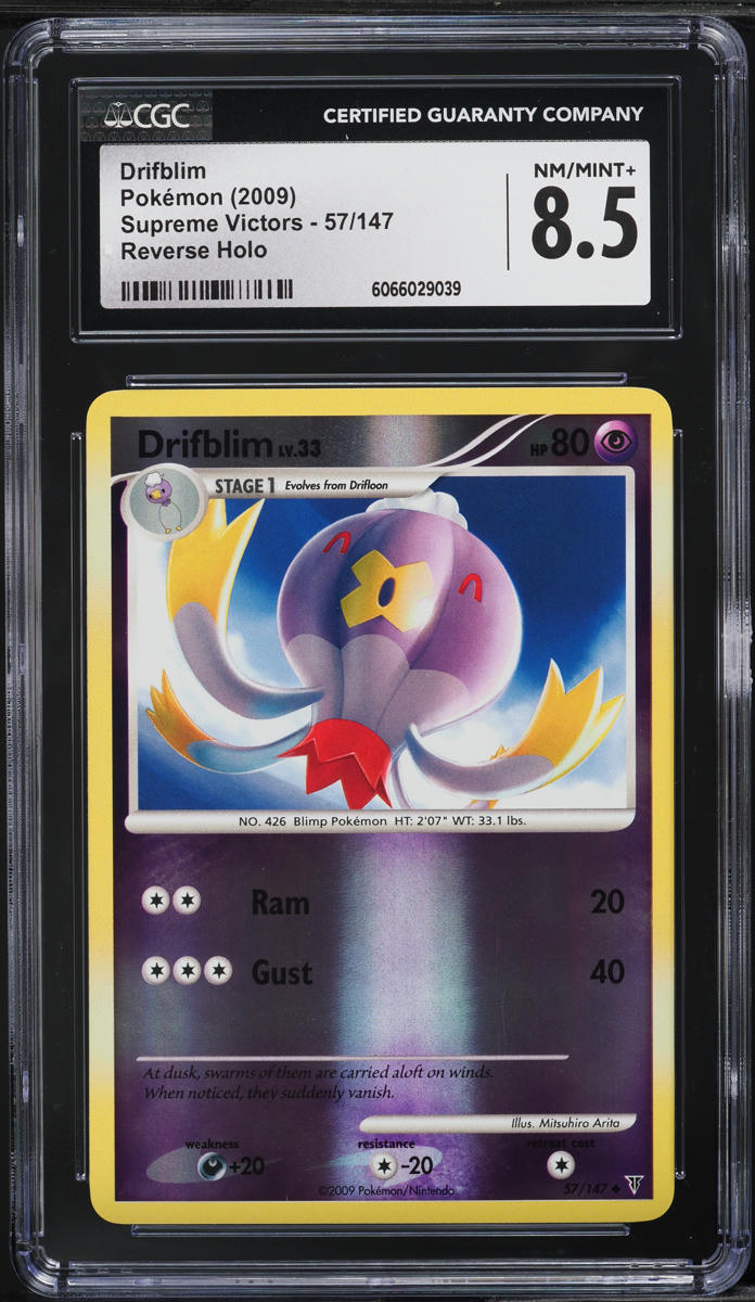 2009 Pokemon Platinum Supreme Victors Reverse Holo Drifblim #57 CGC 8.5 NM-MT+