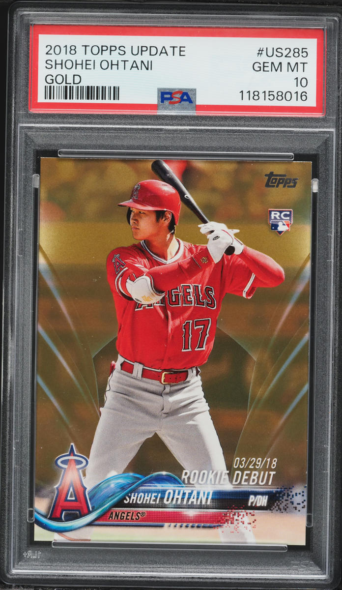 2018 Topps Update Gold Shohei Ohtani ROOKIE /2018 #US285 PSA 10 GEM MINT