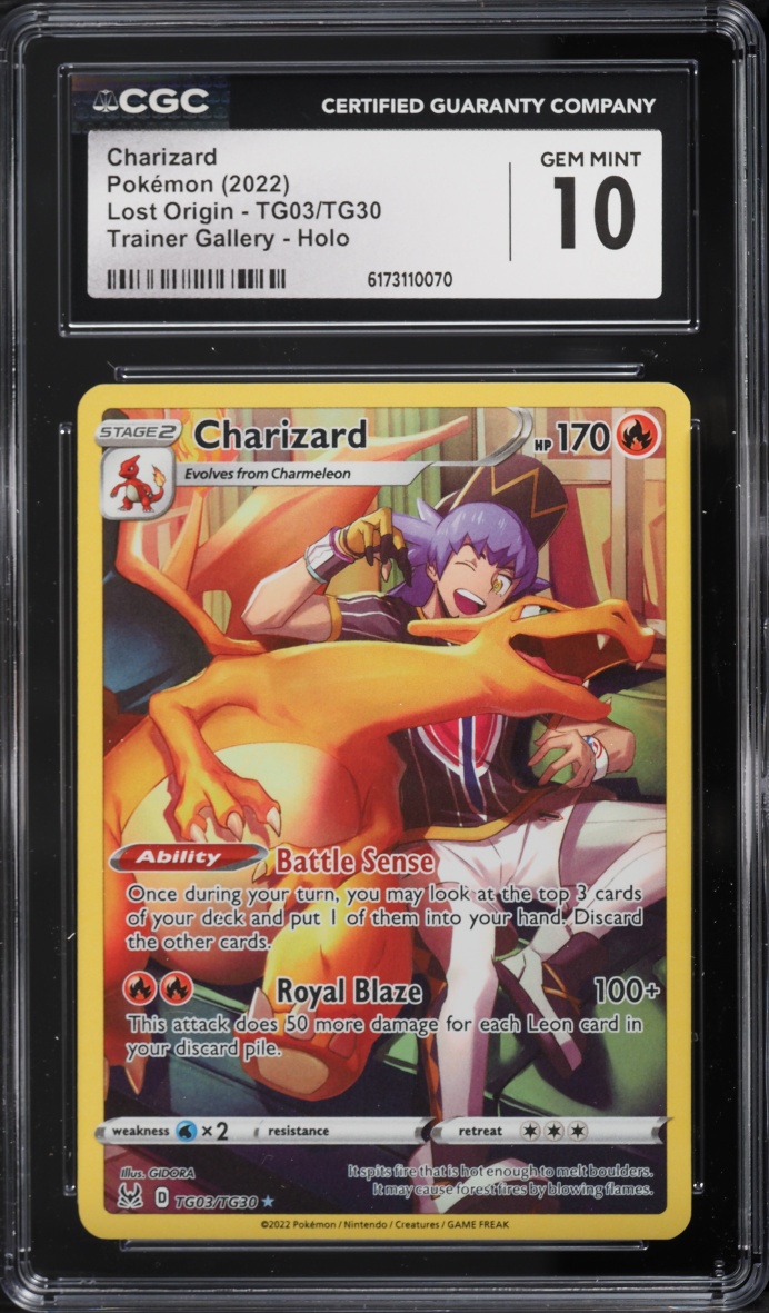 2022 Pokemon Sword & Shield Lost Origin Trainer Gallery CHR Charizard #TG03 CGC 10 GEM MINT