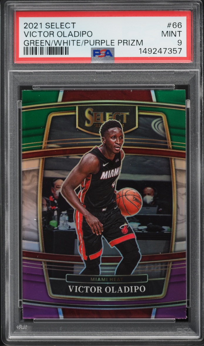 2021 Select Concourse Green White Purple Prizm Victor Oladipo #66 PSA 9 MINT