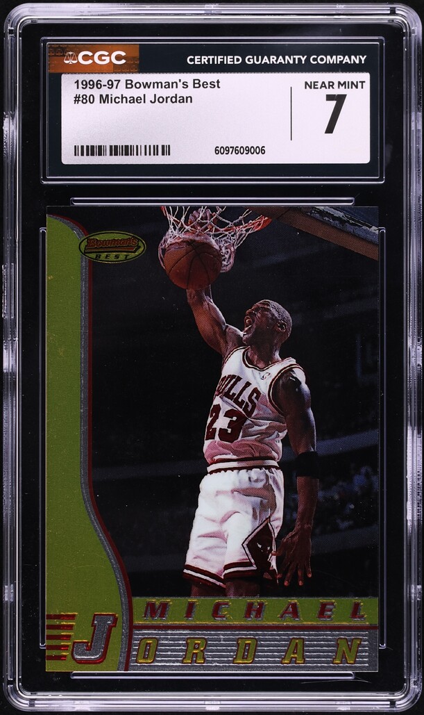 1996 Bowman's Best Michael Jordan #80 CGC 7 NRMT