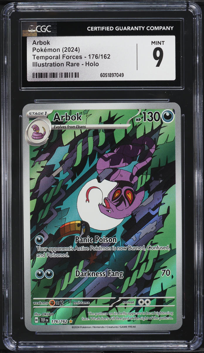 2024 Pokemon Scarlet & Violet Temporal Forces IR Arbok #176 CGC 9 MINT