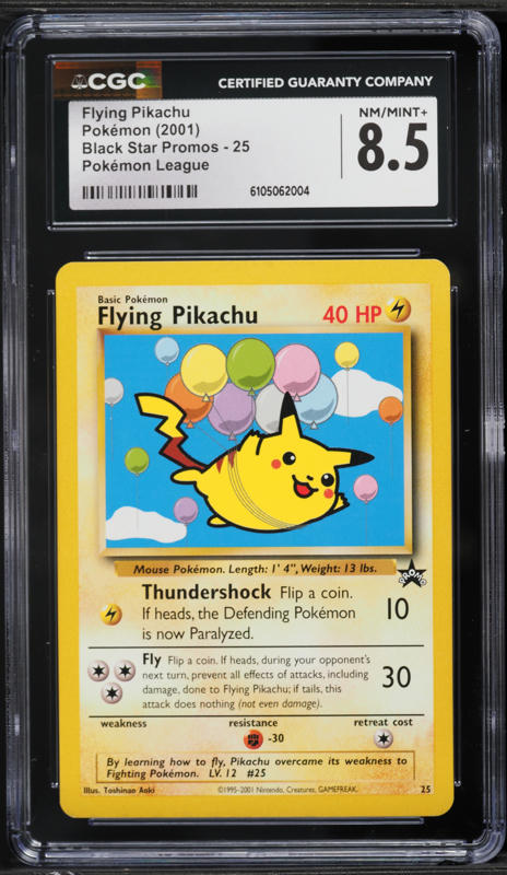 2000 Pokemon German World Collection Fliegendes Flying Pikachu #25