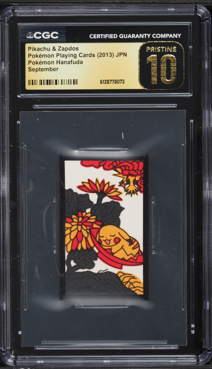 2013 Pokemon Japanese Hanafuda September Pikachu & Zapdos CGC 10 PRISTINE