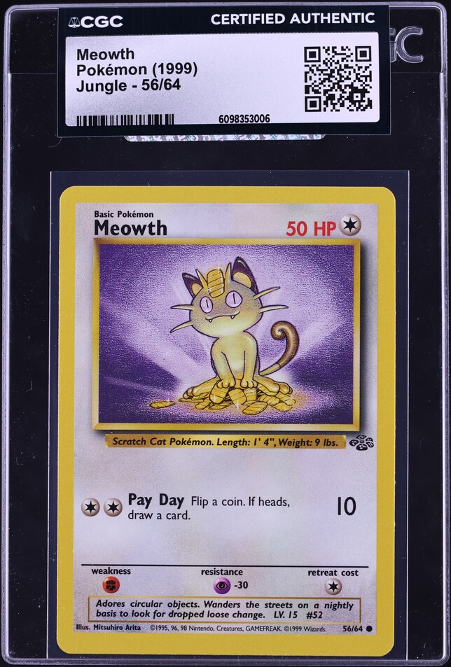 2015 Pokemon XY Roaring Skies Build-A-Bear Workshop Meowth #67 PSA