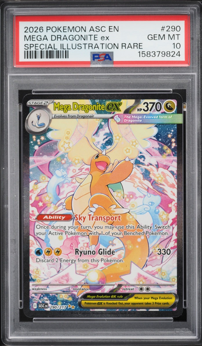 2026 Pokemon Mega Evolution Ascended Heroes SIR Mega Dragonite EX #290 PSA 10 GEM MINT