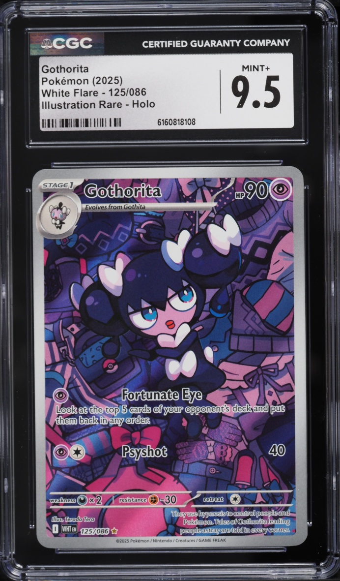 2025 Pokemon Scarlet & Violet White Flare IR Gothorita #125 CGC 9.5 MINT+