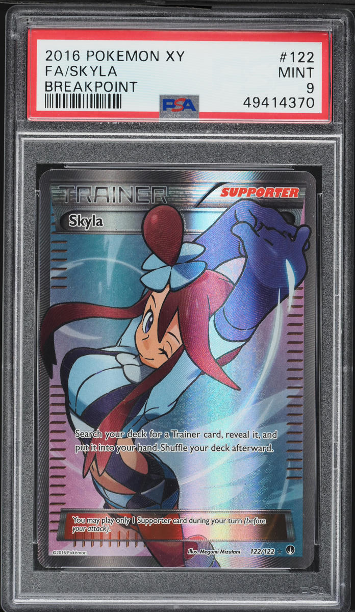 2016 Pokemon XY BREAKpoint Full Art Skyla #122 PSA 9 MINT