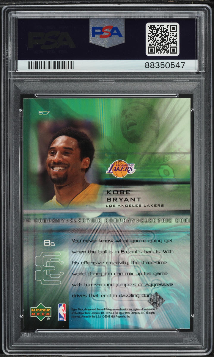 2002 Upper Deck Electric Company Kobe Bryant #EC7 PSA 8.5 NM-MT+