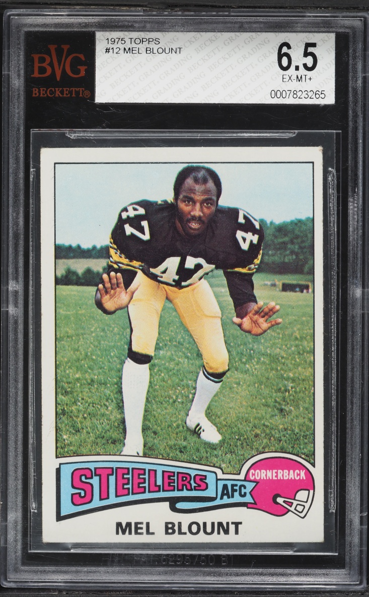 1975 Topps Football Mel Blount ROOKIE #12 BVG 6.5 EXMT+