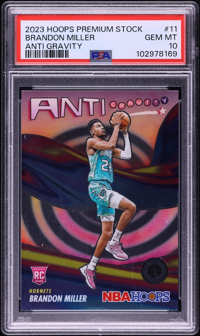 2023 Hoops Premium Stock Anti Gravity Brandon Miller ROOKIE #11 PSA 10 GEM MINT