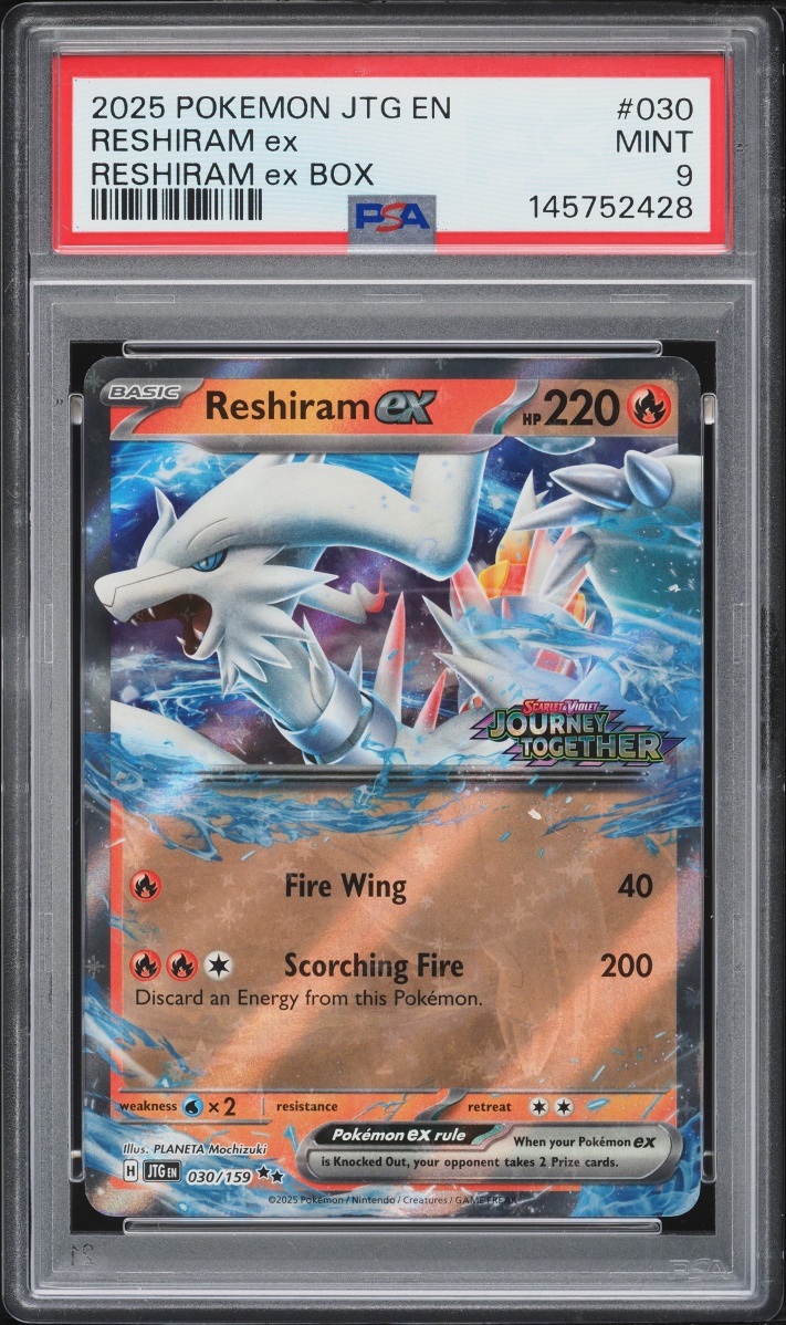 2025 Pokemon Scarlet & Violet Promo Journey Together Holo Reshiram EX #030 PSA 9 MINT