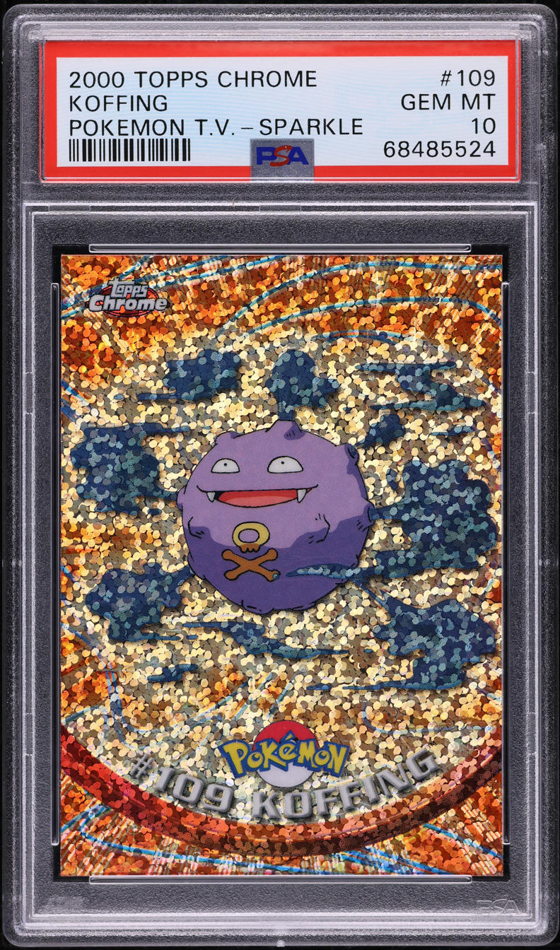 2000 Topps Chrome Pokemon Series 2 Sparkle Koffing #109 PSA 10 GEM MINT