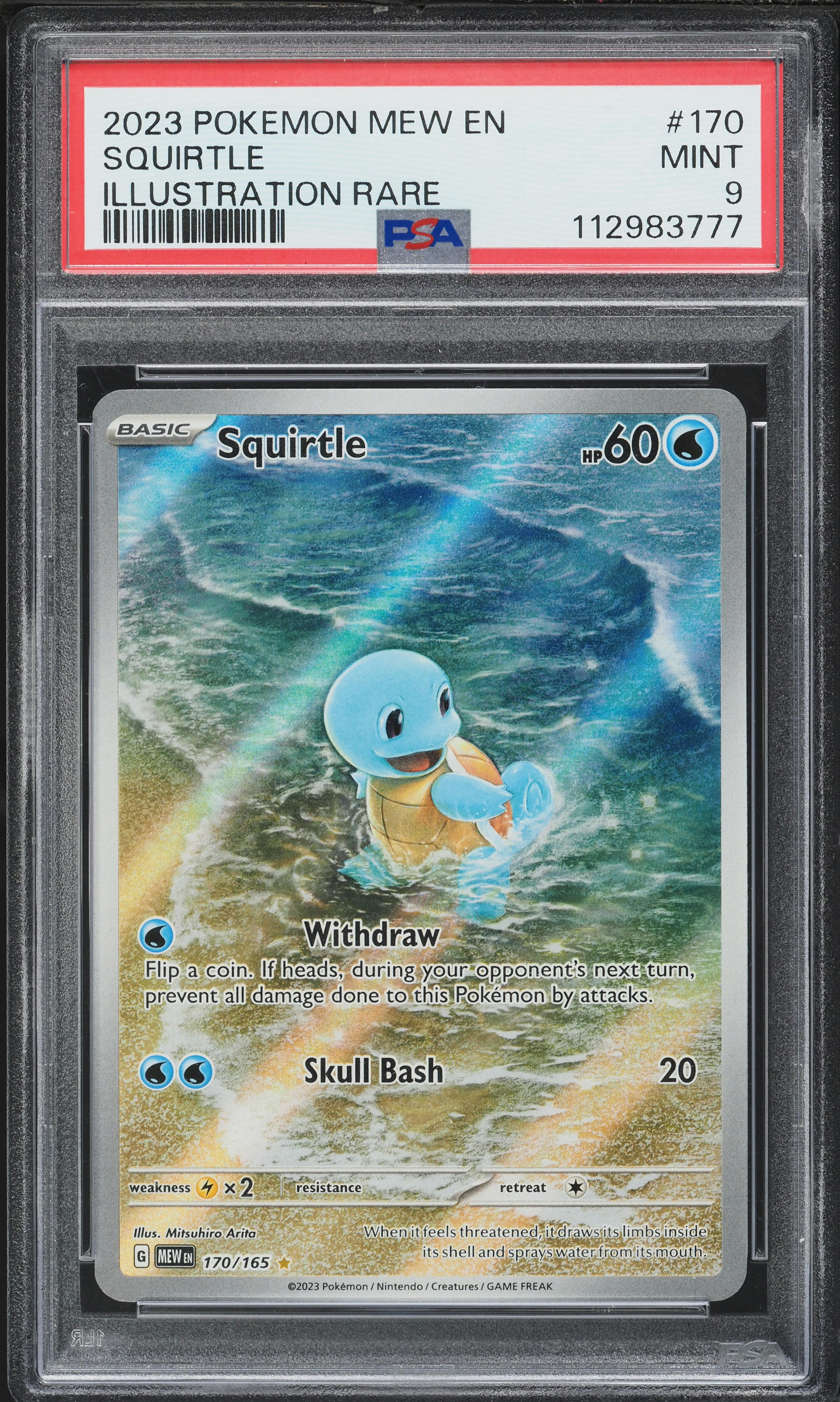 2023 Pokemon Scarlet & Violet 151 IR Squirtle #170 PSA 9 MINT