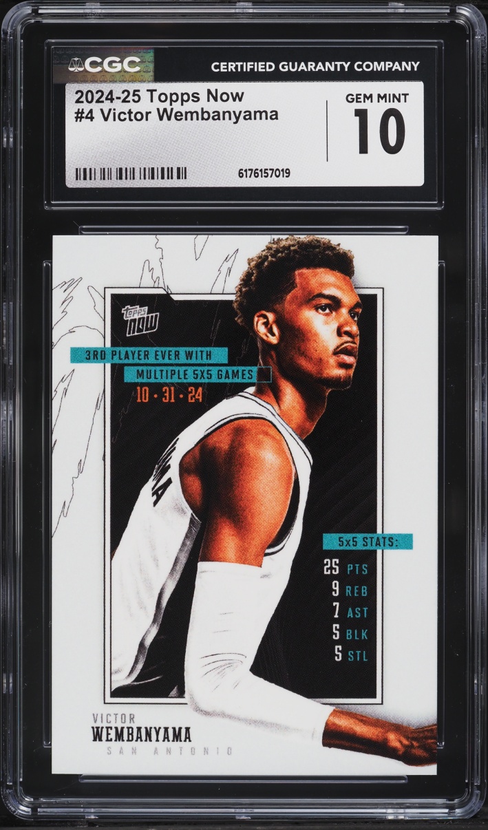 2024 Topps Now Victor Wembanyama #4 CGC 10 GEM MINT