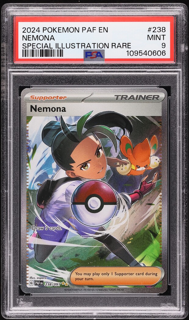 2024 Pokemon Scarlet & Violet Paldean Fates SIR Nemona #238 PSA 9 MINT