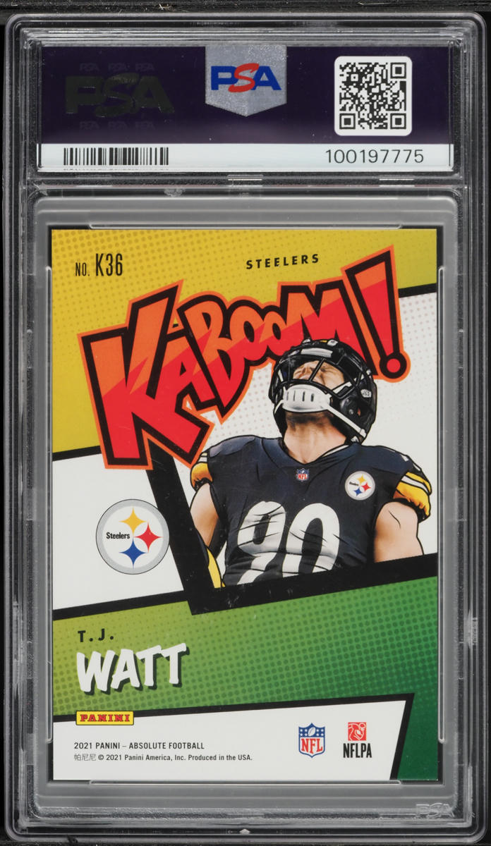 2021 Absolute Kaboom! T.J. Watt #K36 PSA 9 MINT