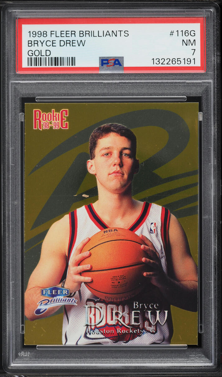 1998 Fleer Brilliants Gold Bryce Drew ROOKIE /99 #116G PSA 7 NRMT
