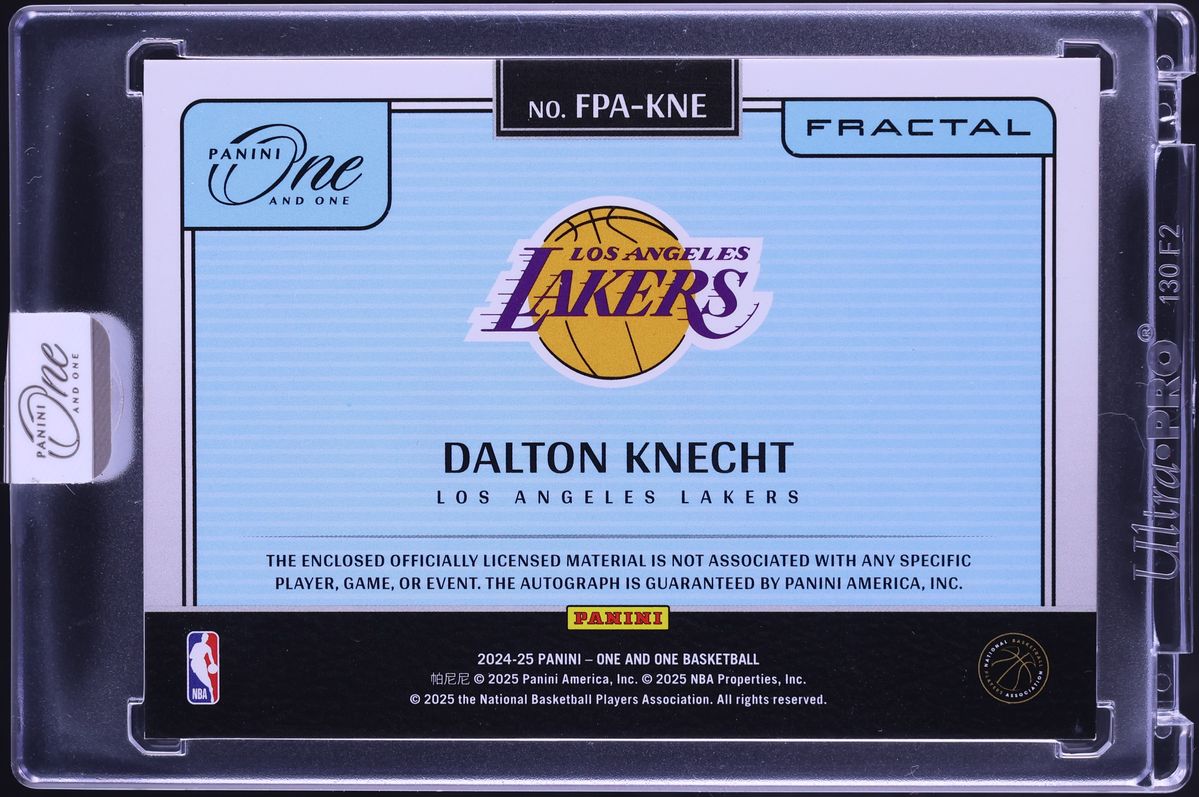 2024 Panini One And One Fractal Dalton Knecht ROOKIE PATCH AUTO /25 #FPA-KNE