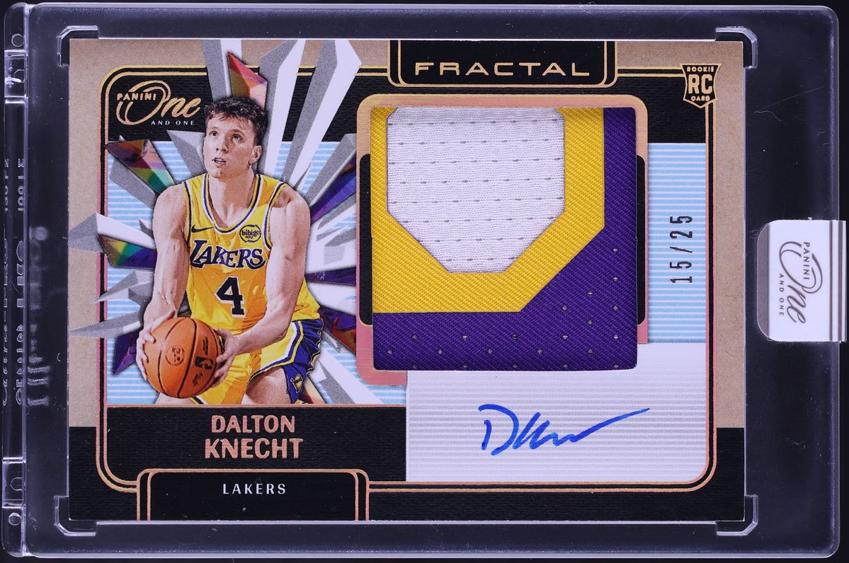 2024 Panini One And One Fractal Dalton Knecht ROOKIE PATCH AUTO /25 #FPA-KNE