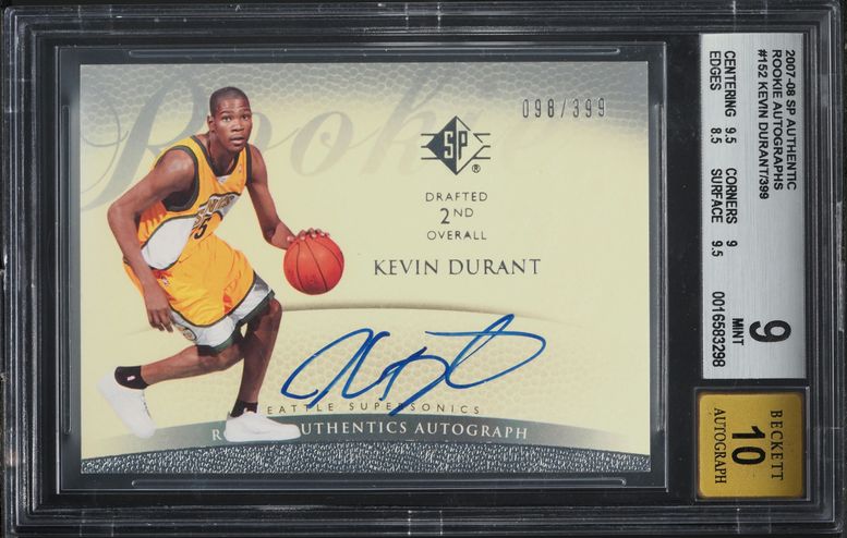 2007 Topps Chrome Kevin Durant ROOKIE #131 PSA 9 MINT on Fanatics