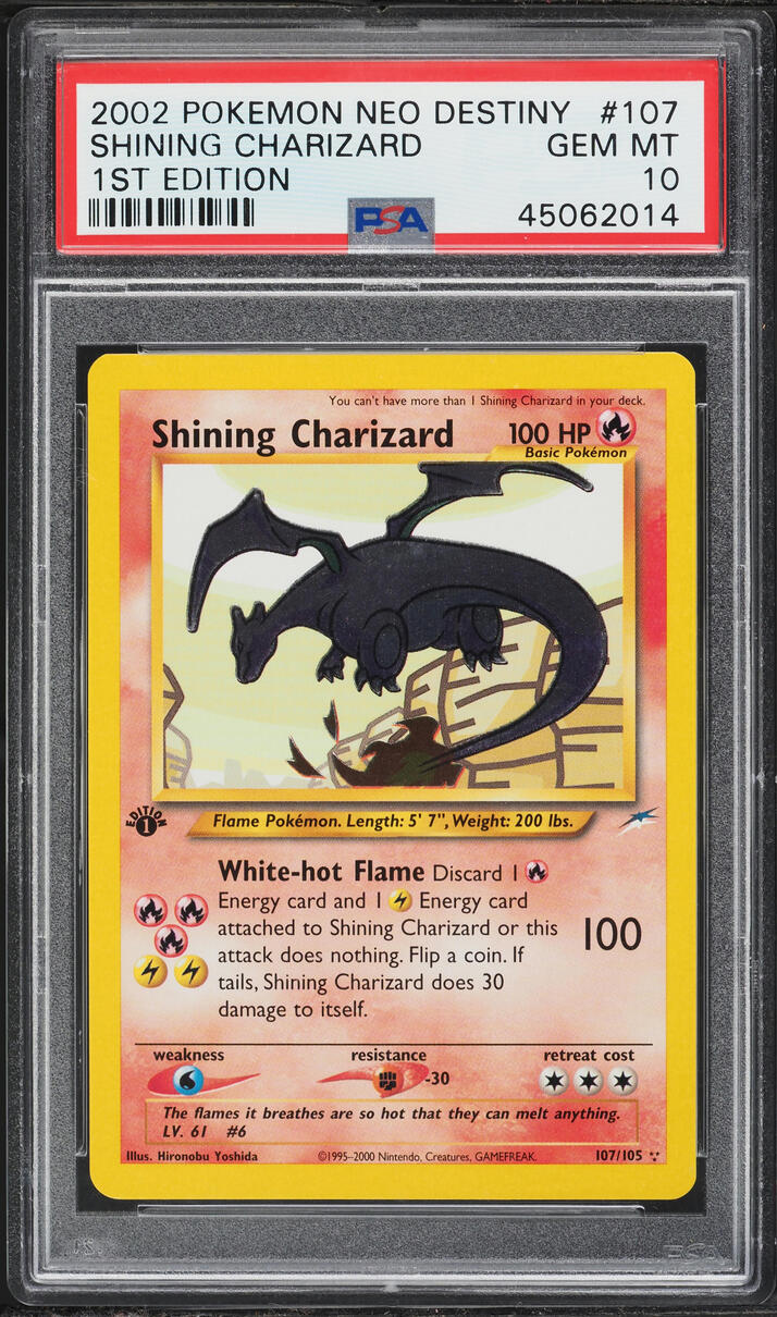 2002 Pokemon Neo Destiny 1st Edition Shining Charizard #107 PSA 10 GEM MINT