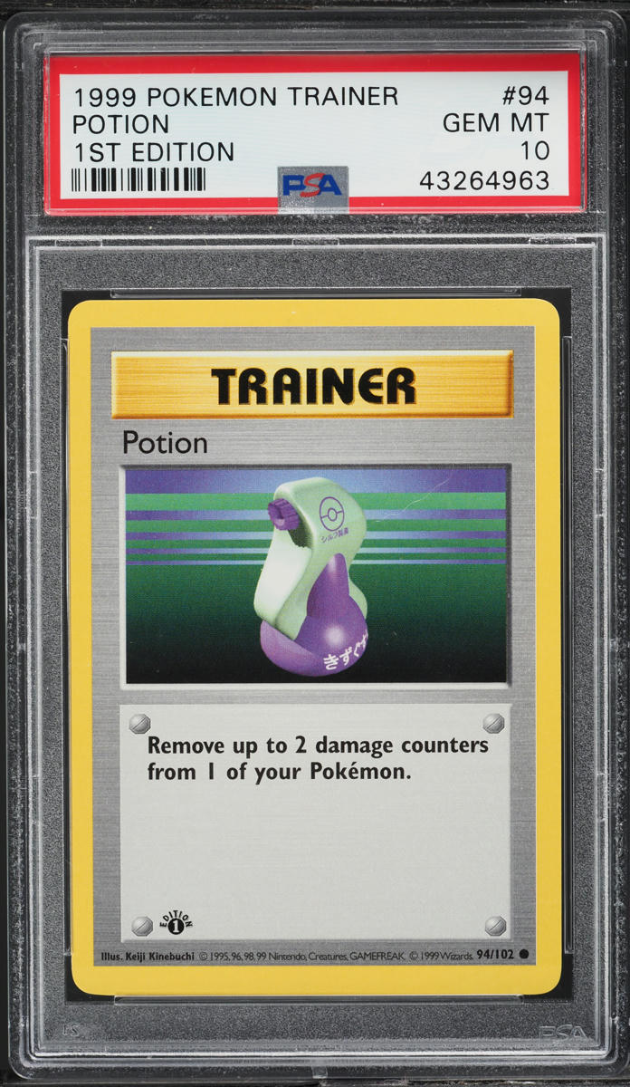 1999 Pokemon Base Set 1st Edition Potion #94 PSA 10 GEM MINT