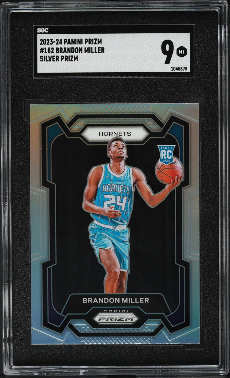 2023 Panini Prizm Silver Brandon Miller ROOKIE #152 SGC 9 MINT