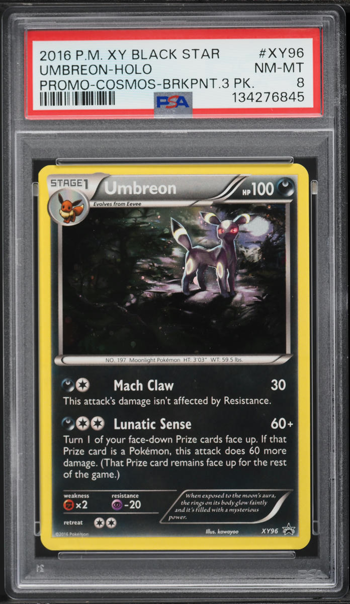 2016 Pokemon XY Promo Cosmos Breakpoint Holo Umbreon #XY96 PSA 8 NM-MT