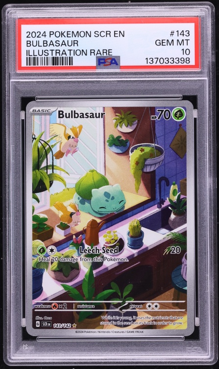 2024 Pokemon Scarlet & Violet Stellar Crown IR Bulbasaur #143 PSA 10 GEM MINT